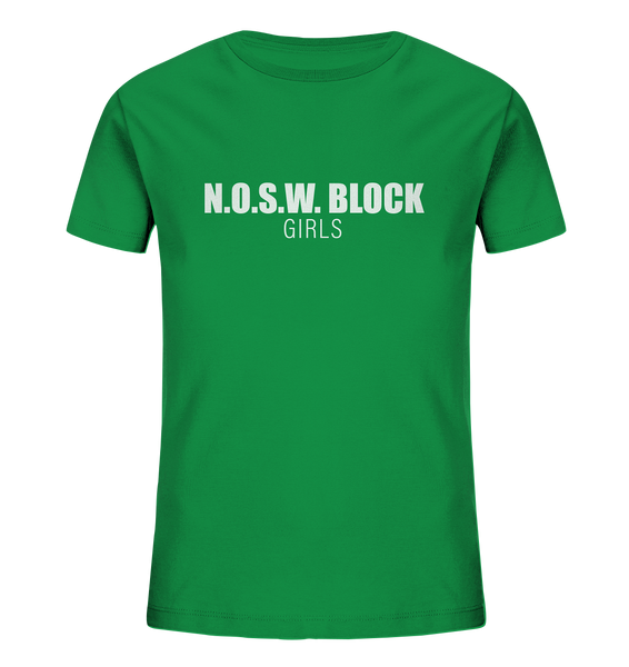 N.O.S.W. BLOCK Shirt "N.O.S.W. BLOCK GIRLS" Kids Girls Organic T-Shirt grün