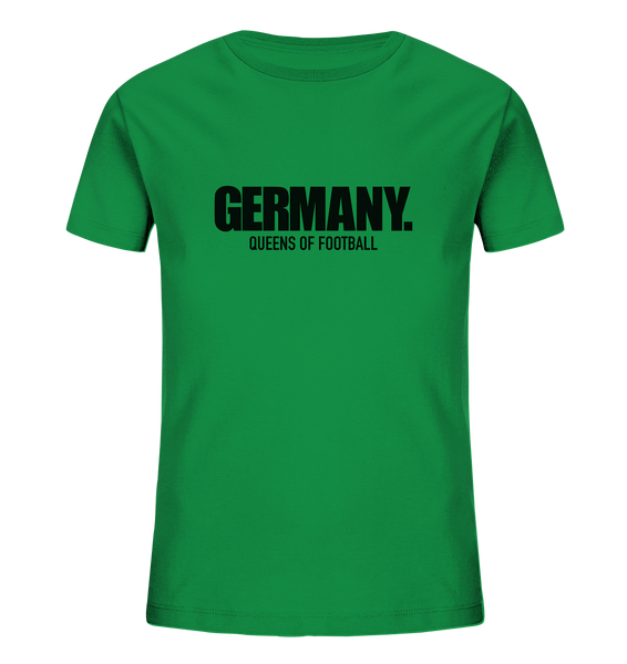 N.O.S.W. BLOCK Fanblock Shirt "GERMANY. QUEENS OF FOOTBALL" Kids Girls Organic T-Shirt grün