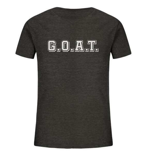 N.O.S.W. BLOCK Kids T-Shirt „G.O.A.T.“ – dark heather grey