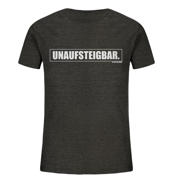 N.O.S.W. BLOCK Fanblock Shirt "UNAUFSTEIGBAR." Kids Organic T-Shirt dark heather grey