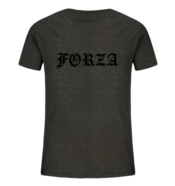 N.O.S.W. BLOCk Fanblock Shirt "FORZA" Kids UNISEX Organic T-Shirt dark heather grau