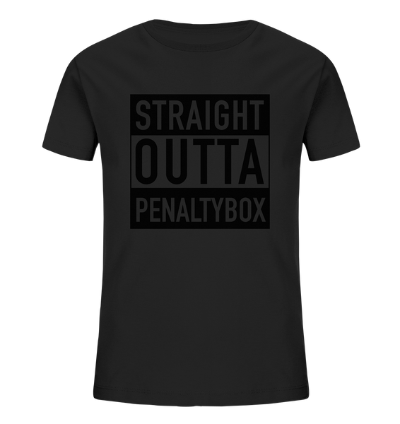 N.O.S.W. BLOCK Fanblock Shirt "STRAIGHT OUTTA PENALTY BOX" Kids Organic UNISEX T-Shirt schwarz