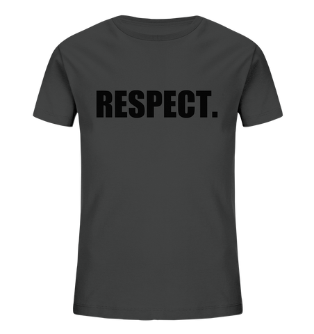 N.O.S.W. BLOCK Fanblock Shirt "RESPECT." Kids UNISEX Organic T-Shirt anthrazit