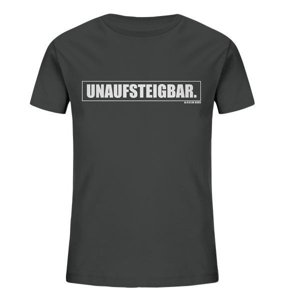 N.O.S.W. BLOCK Fanblock Shirt "UNAUFSTEIGBAR." Kids Organic T-Shirt anthrazit