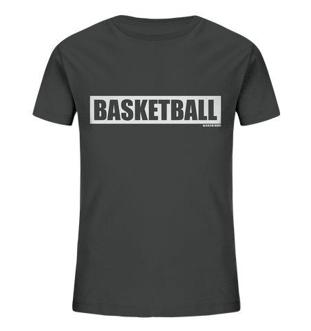 Teamsport Shirt "BASKETBALL" Kids UNISEX Organic T-Shirt anthrazit