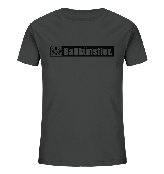 Teamsport Shirt "Ballkünstler." Kids Organic T-Shirt anthrazit