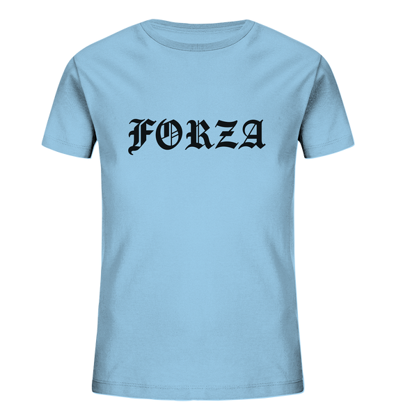 N.O.S.W. BLOCk Fanblock Shirt "FORZA" Kids UNISEX Organic T-Shirt himmelblau