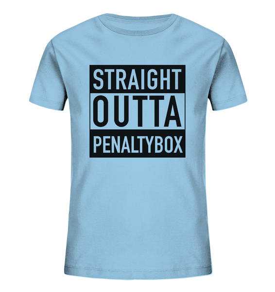 N.O.S.W. BLOCK Fanblock Shirt "STRAIGHT OUTTA PENALTY BOX" Kids Organic UNISEX T-Shirt himmelblau