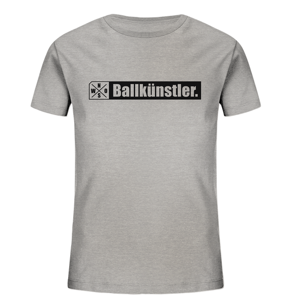 Teamsport Shirt "Ballkünstler." Kids Organic T-Shirt heather grau