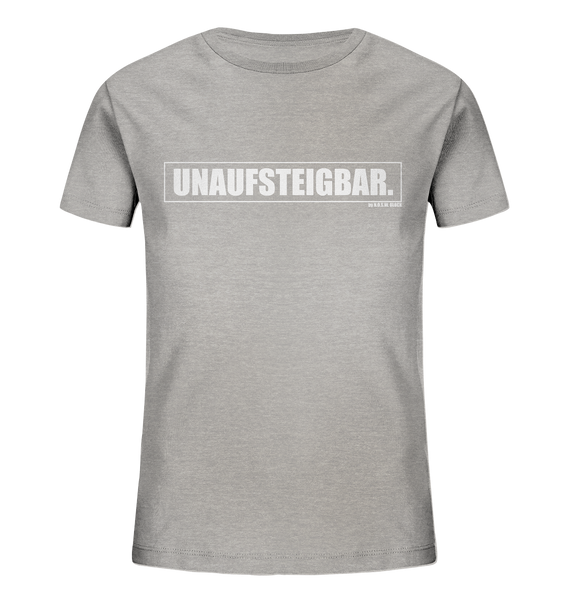 N.O.S.W. BLOCK Fanblock Shirt "UNAUFSTEIGBAR." Kids Organic T-Shirt heather grau