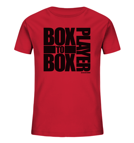 N.O.S.W. BLOCK Fanblock Shirt "BOX TO BOX PLAYER" Kids Organic T-Shirt rot