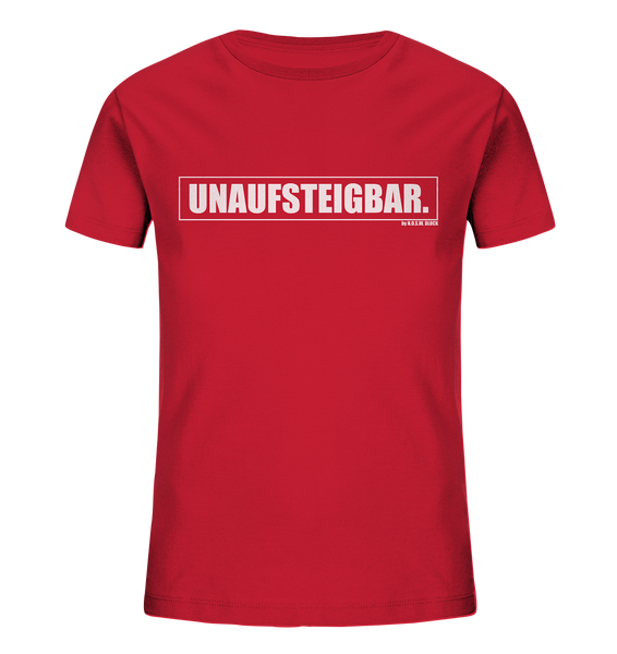 N.O.S.W. BLOCK Fanblock Shirt "UNAUFSTEIGBAR." Kids Organic T-Shirt rot