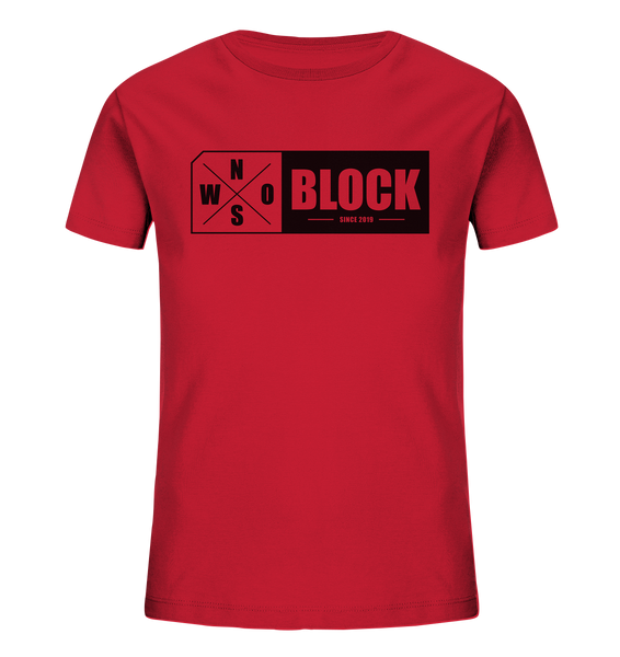 N.O.S.W. BLOCK Logo Shirt Kids UNISEX Organic T-Shirt rot