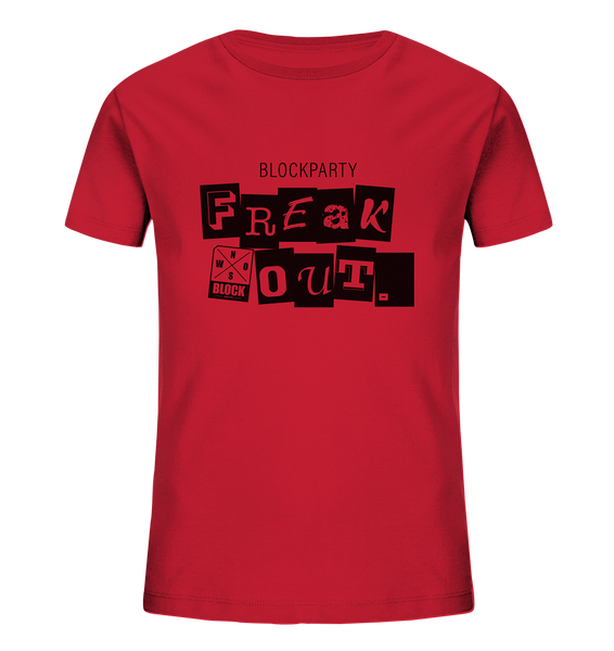 N.O.S.W. BLOCK Fanblock Shirt "FREAK OUT." Kids UNISEX Organic T-Shirt rot