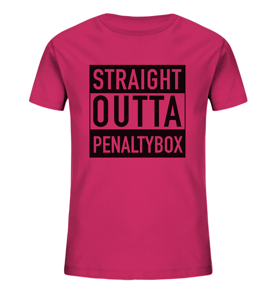 N.O.S.W. BLOCK Fanblock Shirt "STRAIGHT OUTTA PENALTY BOX" Kids Organic UNISEX T-Shirt himbeere