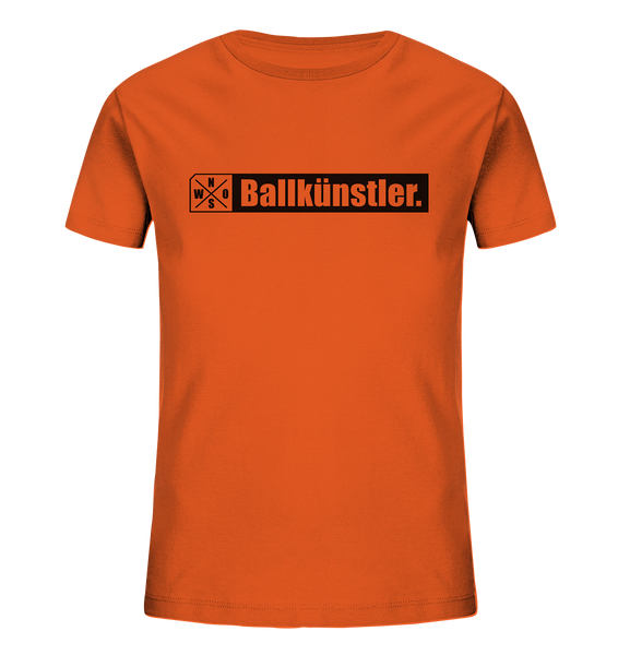 Teamsport Shirt "Ballkünstler." Kids Organic T-Shirt orange