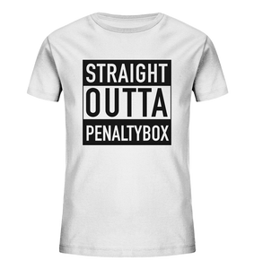 N.O.S.W. BLOCK Fanblock Shirt "STRAIGHT OUTTA PENALTY BOX" Kids Organic UNISEX T-Shirt weiss