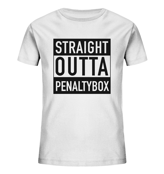 N.O.S.W. BLOCK Fanblock Shirt "STRAIGHT OUTTA PENALTY BOX" Kids Organic UNISEX T-Shirt weiss