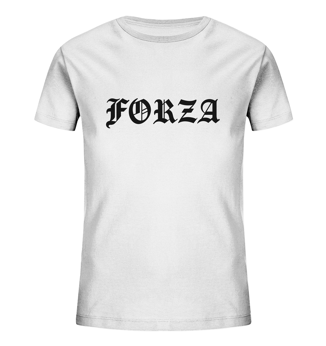 N.O.S.W. BLOCk Fanblock Shirt "FORZA" Kids UNISEX Organic T-Shirt weiss