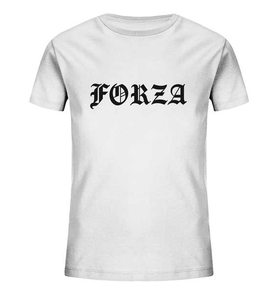 N.O.S.W. BLOCk Fanblock Shirt "FORZA" Kids UNISEX Organic T-Shirt weiss