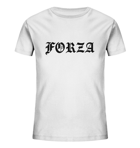 N.O.S.W. BLOCk Fanblock Shirt "FORZA" Kids UNISEX Organic T-Shirt weiss