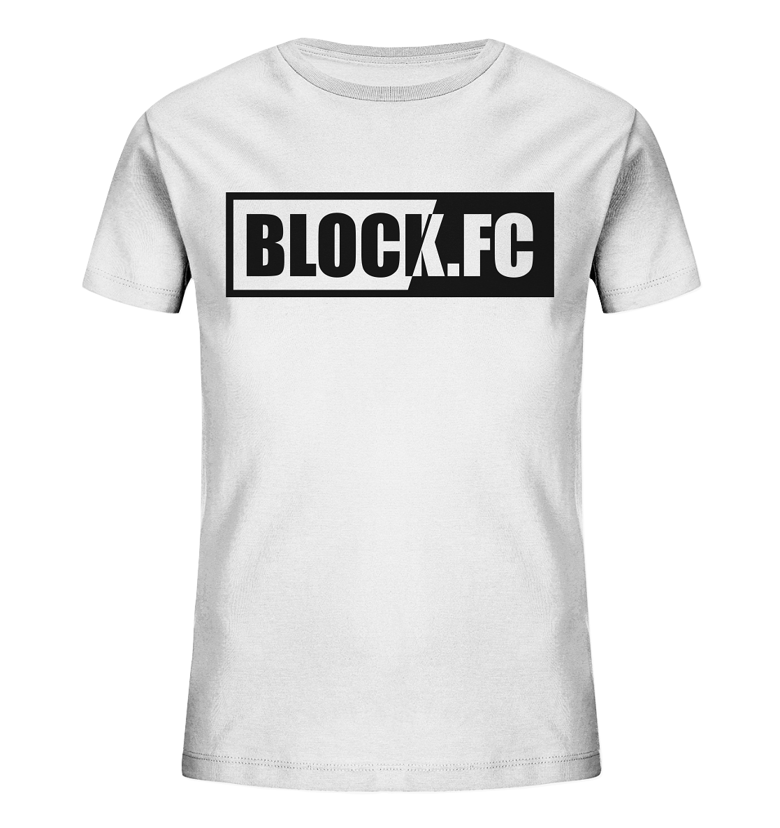 BLOCK.FC Logo Shirt Kids UNISEX Organic T-Shirt weiss