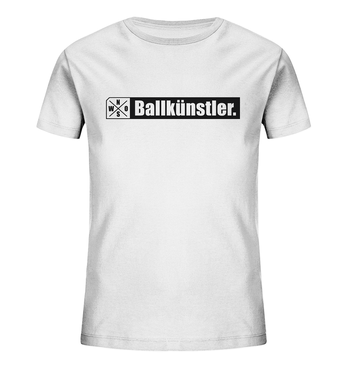 Teamsport Shirt "Ballkünstler." Kids Organic T-Shirt weiss