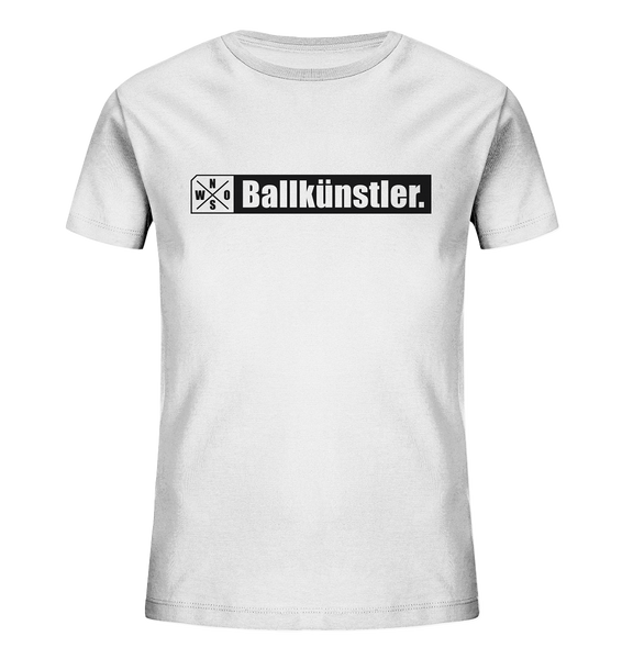 Teamsport Shirt "Ballkünstler." Kids Organic T-Shirt weiss