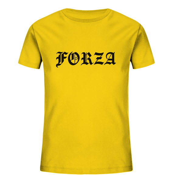 N.O.S.W. BLOCk Fanblock Shirt "FORZA" Kids UNISEX Organic T-Shirt gelb