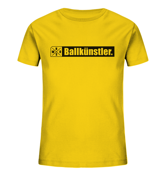 Teamsport Shirt "Ballkünstler." Kids Organic T-Shirt gelb