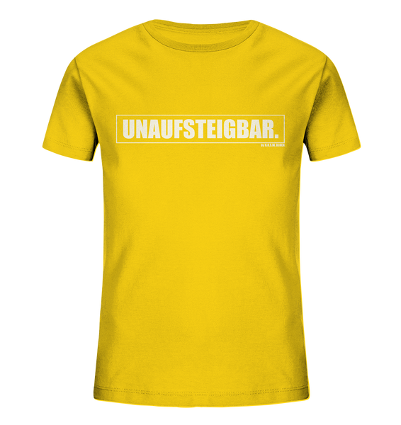 N.O.S.W. BLOCK Fanblock Shirt "UNAUFSTEIGBAR." Kids Organic T-Shirt gelb