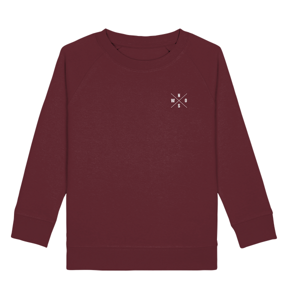 N.O.S.W. BLOCK Fanblock Sweater "AGAINST MODERN FOOTBALL" Kids UNISEX Organic Sweatshirt weinrot