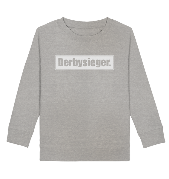 N.O.S.W. BLOCk Fanblock Sweater "Derbysieger." Kids UNISEX Organic Sweatshirt heather grau