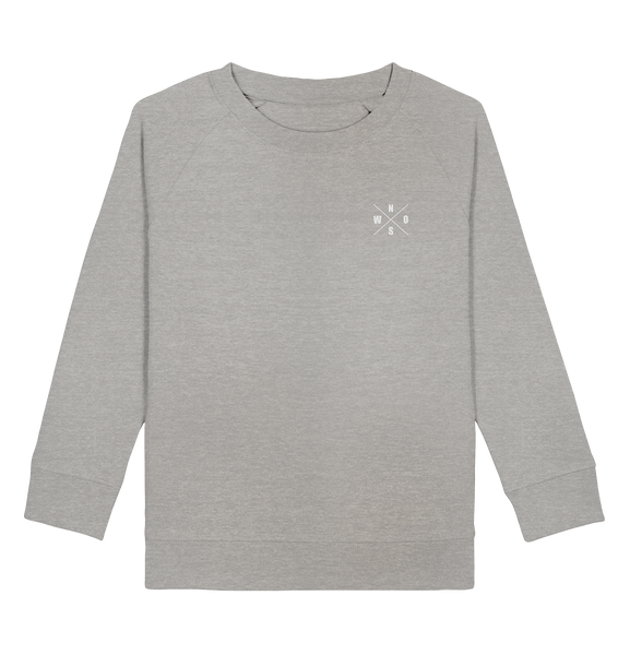 N.O.S.W. BLOCK Fanblock Sweater "AGAINST MODERN FOOTBALL" Kids UNISEX Organic Sweatshirt heather grau