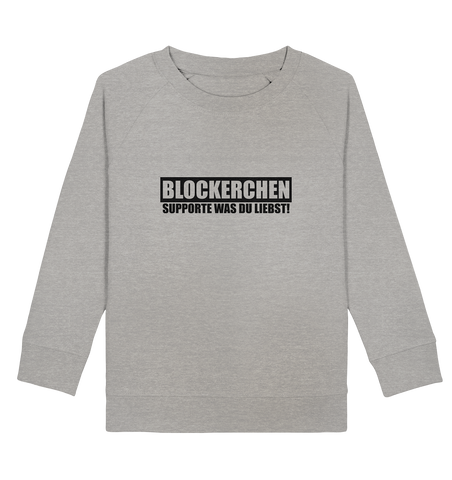 N.O.S.W. BLOCK Fanblock Sweater "BLOCKERCHEN" Kids Organic Sweatshirt heather grau