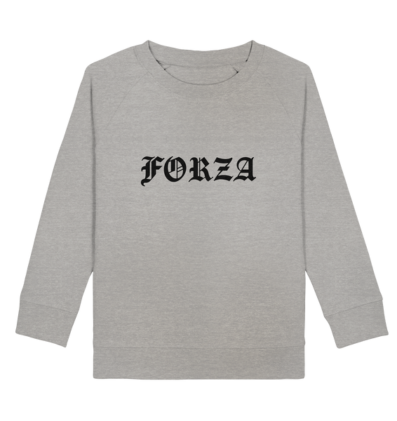 N.O.S.W. BLOCK Fanblock Sweater "FORZA" Kids UNISEX Organic Sweatshirt heather grau