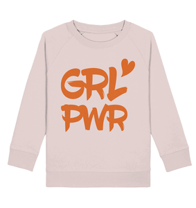 N.O.S.W. BLOCK Kids Sweater "GRL PWR" Kids Girls Organic Sweatshirt candy pink