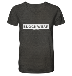 N.O.S.W. BLOCK Shirt "BLOCKWEAR HAMBURG" Männer Organic V-Neck Shirt dunkelgrau