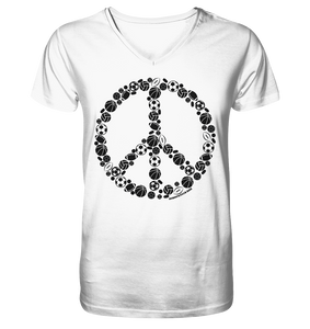 N.O.S.W. BLOCK Shirt "SPORTS FOR PEACE" Männer Organic T-Shirt weiss