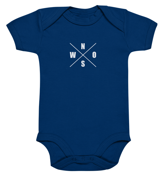 N.O.S.W. BLOCK Gegen Rechts Body "BASKETBALLFANS GEGEN RECHTS" beidseitig bedruckter Organic Baby Bodysuite nautical navy