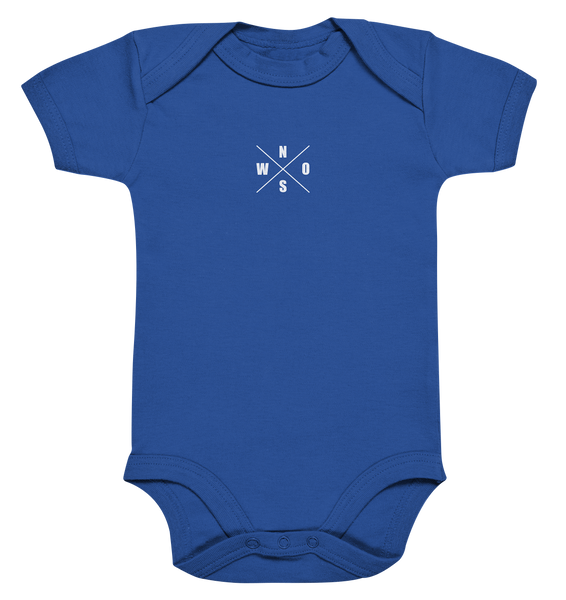 N.O.S.W. BLOCK Teamsport Body "AUSWECHSELSPIELER" Organic Baby Bodysuite cobalt blue organic