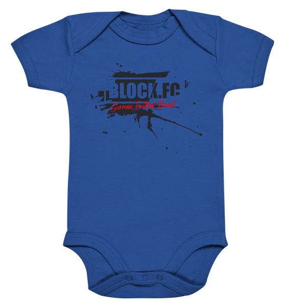 BLOCK.FC Fanblock Body "GERMAN FOOTBALL BRAND" Organic Baby Bodysuite cobalt blue organic