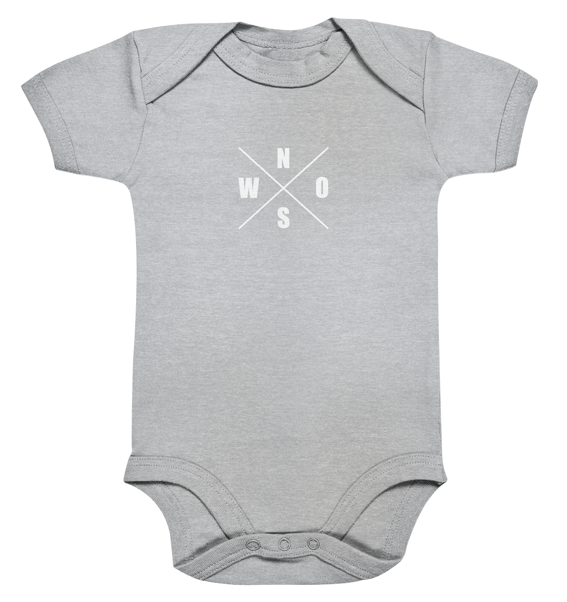 N.O.S.W. BLOCK Gegen Rechts Body "BASKETBALLFANS GEGEN RECHTS" beidseitig bedruckter Organic Baby Bodysuite heather grau