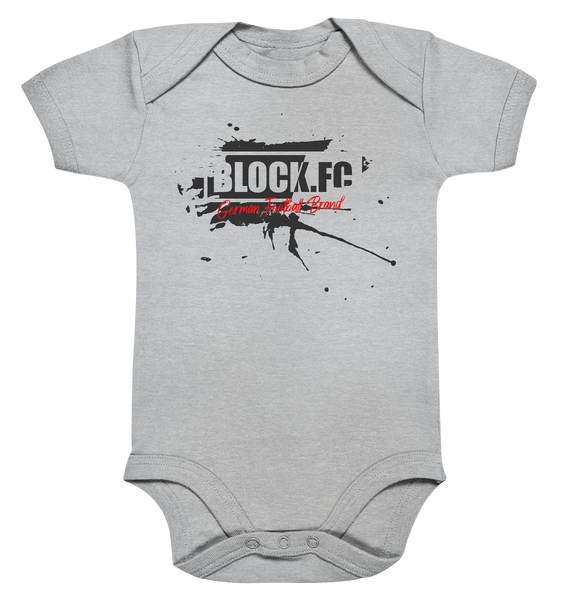 BLOCK.FC Fanblock Body "GERMAN FOOTBALL BRAND" Organic Baby Bodysuite heather grau