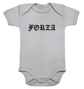 N.O.S.W. BLOCK Fanblock Body "FORZA" Organic Baby Bodysuite heather grau