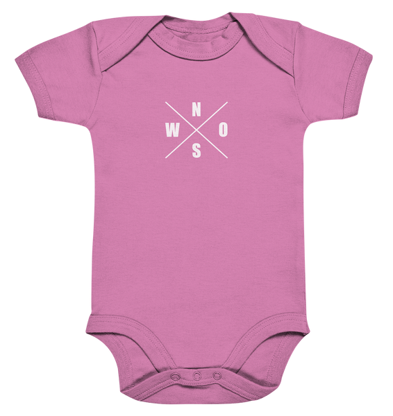 N.O.S.W. BLOCK Gegen Rechts Body "BASKETBALLFANS GEGEN RECHTS" beidseitig bedruckter Organic Baby Bodysuite bubble gum pink