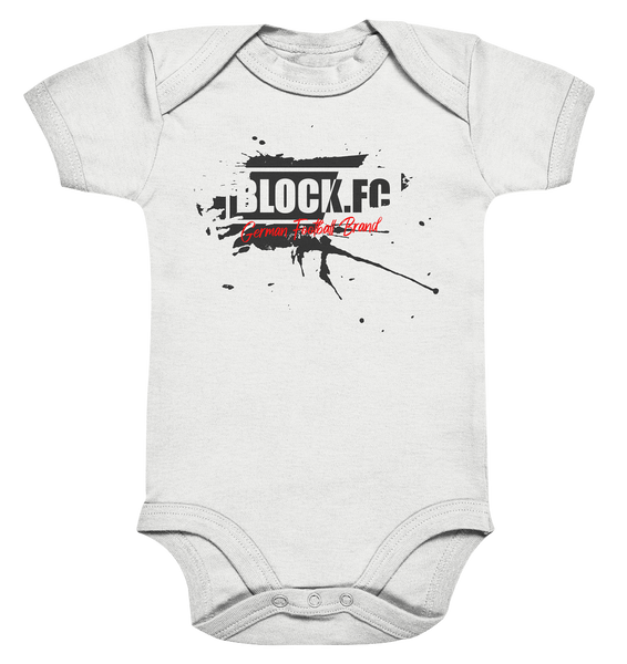 BLOCK.FC Fanblock Body "GERMAN FOOTBALL BRAND" Organic Baby Bodysuite weiss