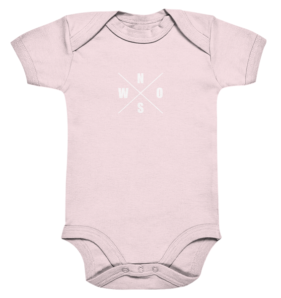N.O.S.W. BLOCK Gegen Rechts Body "BASKETBALLFANS GEGEN RECHTS" beidseitig bedruckter Organic Baby Bodysuite powder pink