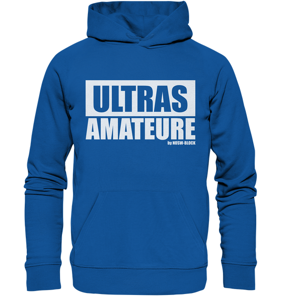 N.O.S.W. BLOCK Ultras Hoodie "ULTRAS AMATEURE" Männer Organic Basic Kapuzenpullover blau