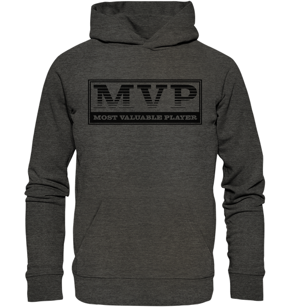 Teamsport Hoodie "MVP" Männer Organic Basic Kapuzenpullover dark heather grau